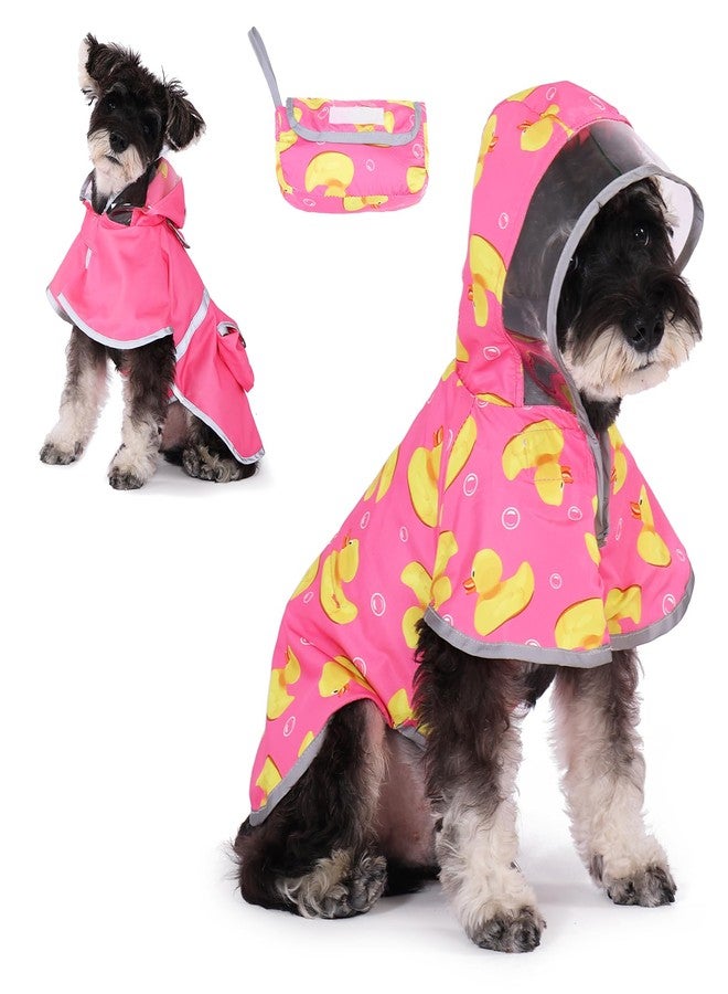 كولتيل معطف مطري للكلاب من كولتيل، معطف مطري للحيوانات الأليفة قابل للعكس، بغطاء رأس شفاف مزدوج الطبقات مع جيب تخزين سهل، معطف واقٍ من المطر قابل للتعديل ومقاوم للماء والرياح وعاكس للضوء، مزود بفتحة لربط المقود، مناسب للكلاب الصغيرة والمتوسطة الحجم، مقاس صغير - Image 1